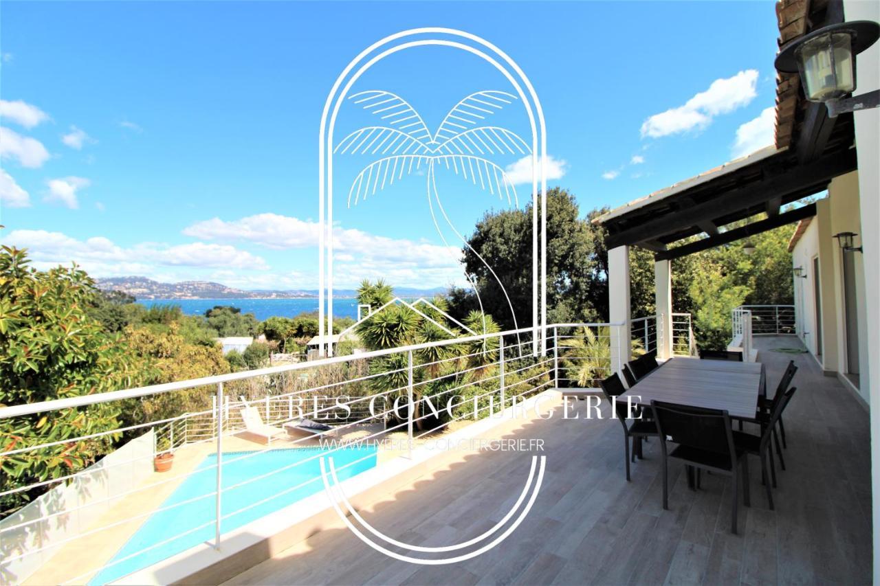 Villa L'Arbanaise Vue Mer Piscine Presqu'Ile Giens By Hc Hyères Esterno foto